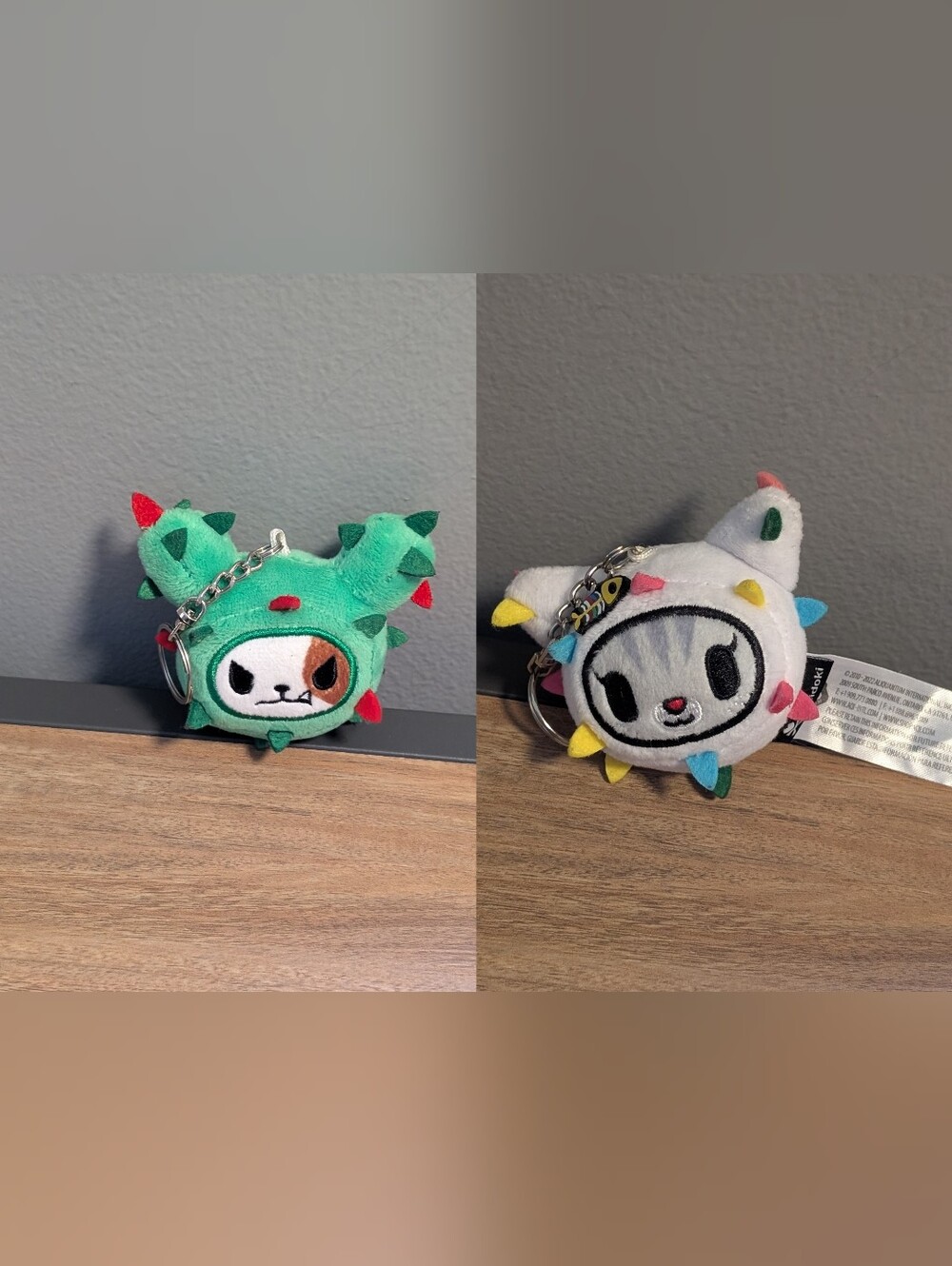 Tokidoki Carina Cactus Cat & Cactus Dog Bastardino Plush keychain BUNDLE